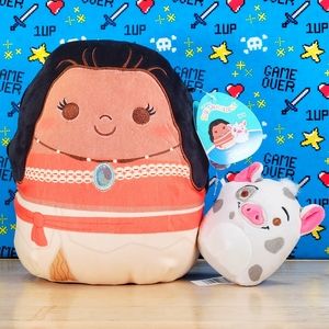 Squishmallow Moana 10" and Pua 4" UltraSoft Stuffed Disney Movie Toy Plush NWT